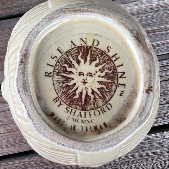 VTG Shafford Celestial Rise and Shine Sun Cream and Sugar Set Yellow Taiwan GUC - Picture 13 of 16